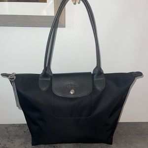 Black LongChamp Le Pliage Shoulder Bag
